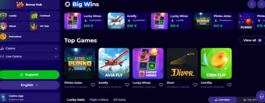 Rooksbet app apk download